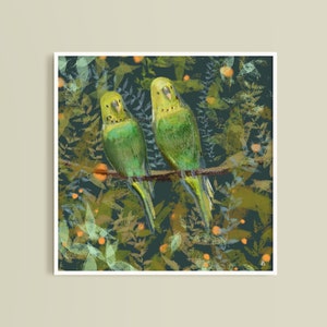Paar/tuin/tropisch/fruittuin/huisdecor/kunstenaar ontworpen geïllustreerde prints/Wall Art digitale prints/handgemaakt