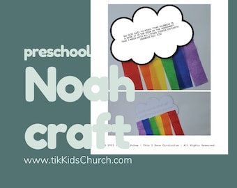 Noah's Ark Rainbow Craft: Kids Church Lesson (PDF & PNG)