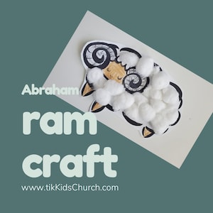 RAM CRAFT | Abraham, Isaac, Mt Moriah, Sacrifice, Faith Test, Sheep, Lamb | Genesis 22 Activity | Preschool Elementary Kids Church Ministry