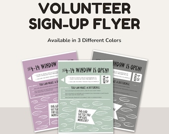 Editable Volunteer Sign Up Flyer | Children&#39;s Ministry, Kids Church, KidMin | Team Building | This I Know Curriculum