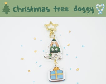 ¡Perrito del árbol de navidad! Snickers el caniche se viste para Navidad, doble cara, ligero