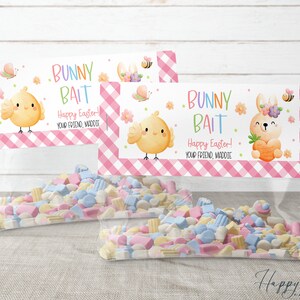 Bunny Bait Easter Bag Topper, Easter Treat Topper, Easter Gift for Kids, Treat Topper Printable, Bag Topper, Instant Download|TT-ALICE2