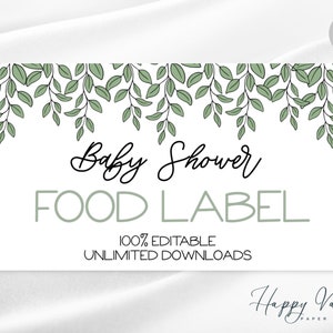 Winnie the Pooh Baby Shower Food Labels, Bear Baby Shower Sign Printable Template, Winnie the Pooh Baby Shower Decorations |FL-POOHG