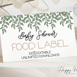Winnie the Pooh Baby Shower Food Labels, Bear Baby Shower Sign Printable Template, Winnie the Pooh Baby Shower Decorations | FL-POOHK