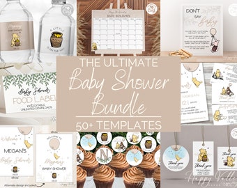 Winnie the Pooh Baby Shower Printable Bundle
