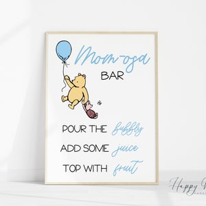 Winnie the Pooh Baby Shower Mimosa Bar Sign Template (Digital Download)