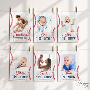 Rookie van het jaar eerste verjaardag fotobanner, honkbal baby mijlpaal banner, rookie van het jaar verjaardagsdecoratie | BAN-ROOKIE2