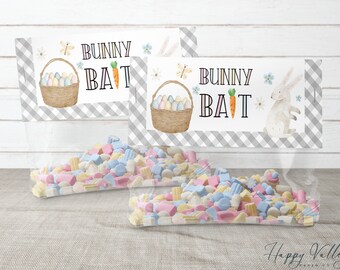Bunny Bait Easter Treat Toppers: Editable Bag Topper (Instant Download)