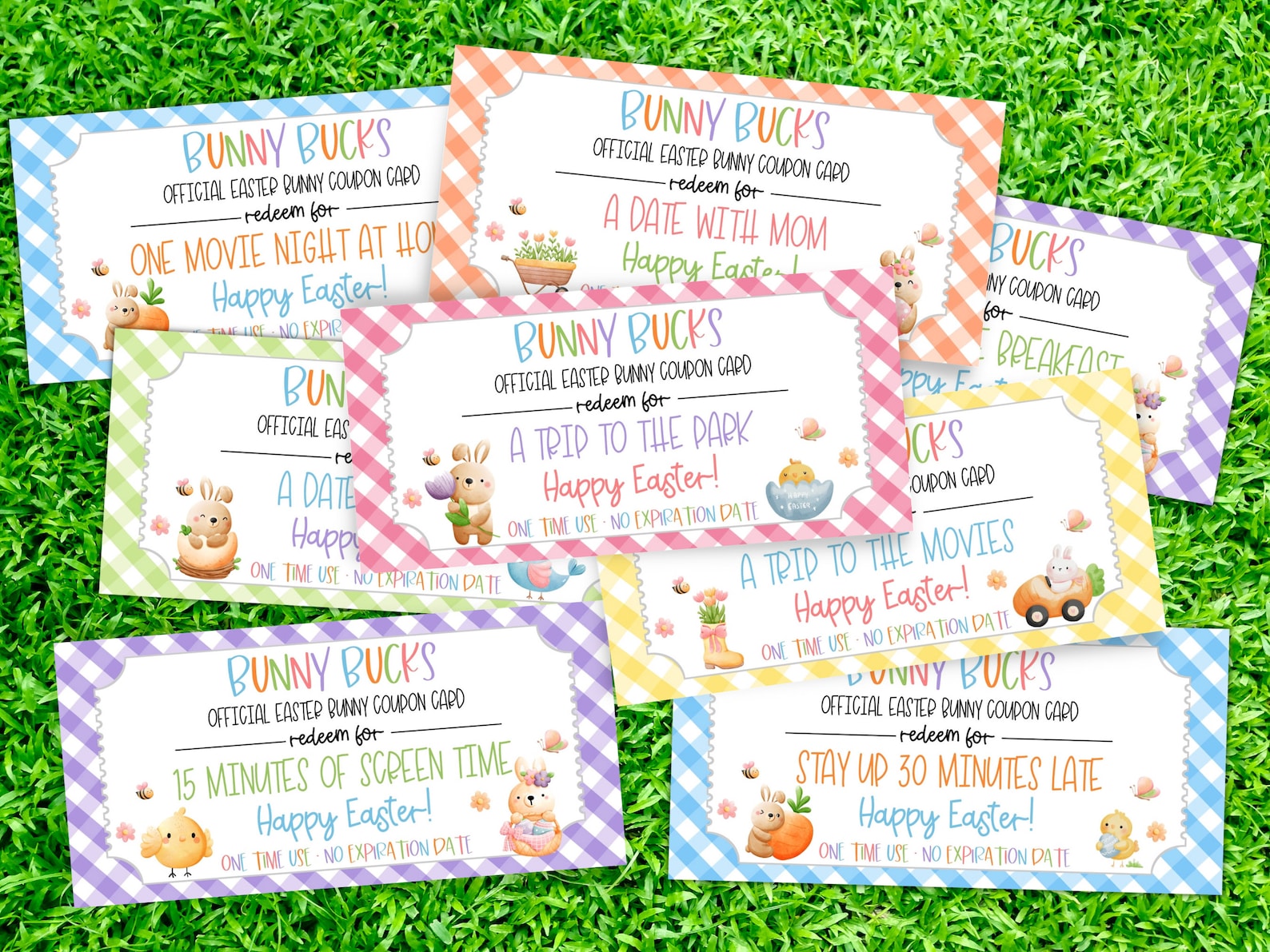 Easter Bunny Coupons, Printable Easter Coupons for Kids, Easter Play ...