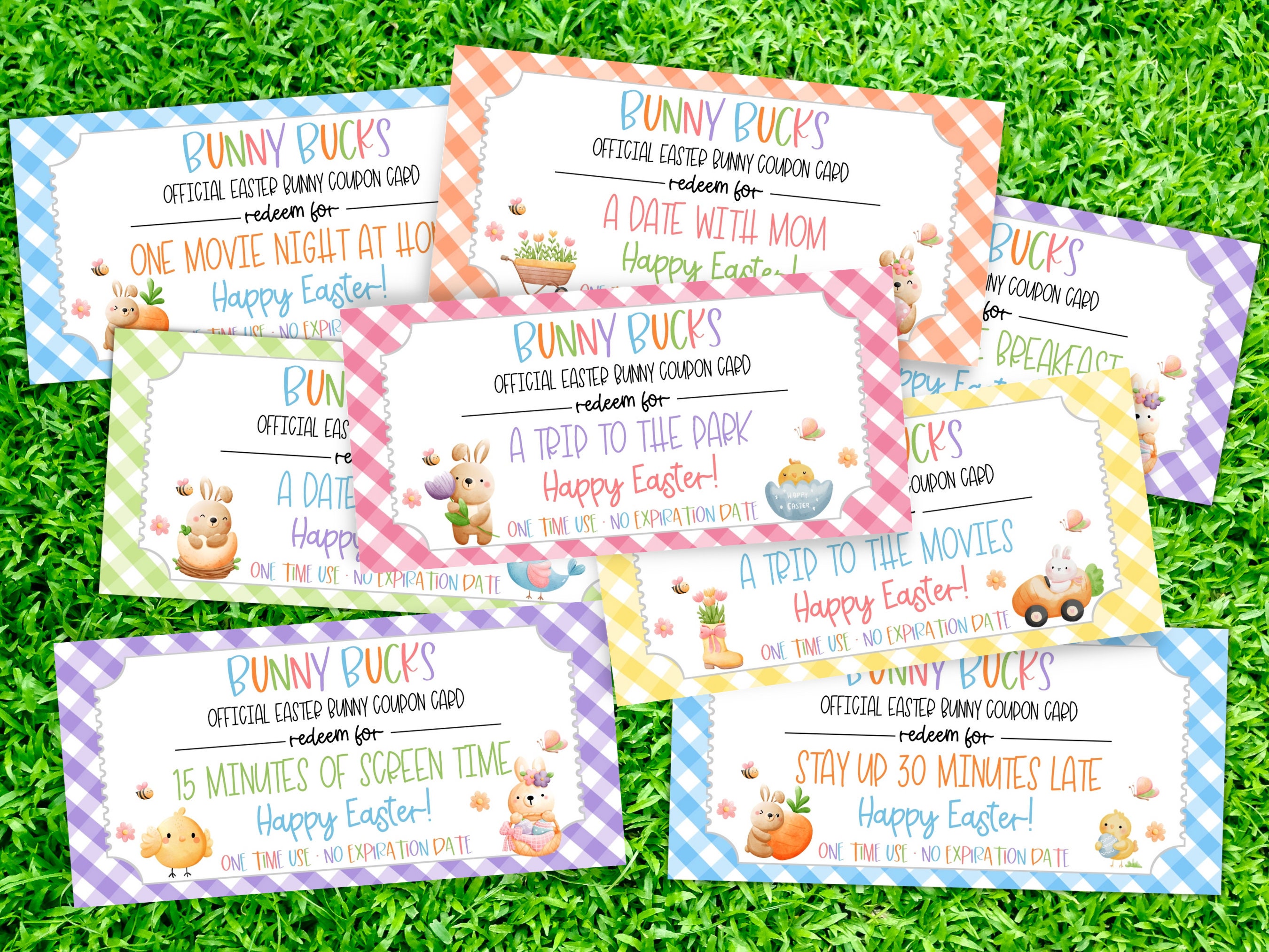 Easter Bunny Coupons, Printable Easter Coupons for Kids, Easter Play ...