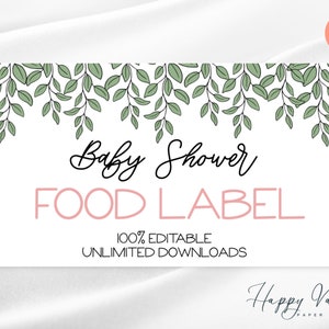 Winnie the Pooh Baby Shower Food Labels, Bear Baby Shower Sign Printable Template, Winnie the Pooh Baby Shower Decorations | FL-POOHP