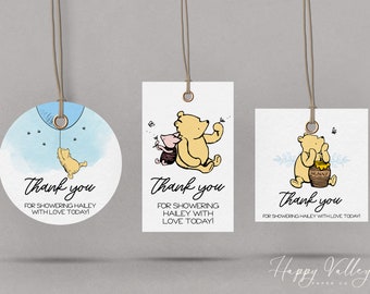 Winnie the Pooh Geschenkanhänger zum Ausdrucken: Geschenkanhänger zum Ausdrucken