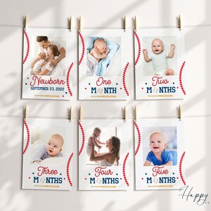 Rookie van het jaar eerste verjaardag fotobanner, honkbal baby mijlpaal banner, rookie van het jaar verjaardagsdecoratie | BAN-ROOKIE1