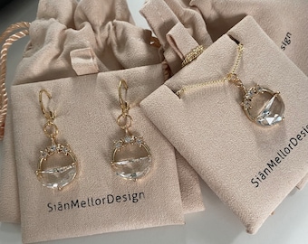 Gold Plated Sparkle Dangle Huggie Hoops | Star CZ Earrings | Women's Jewelry Gift | Friend Gift | Cubic Zirconia Huggie Hoops