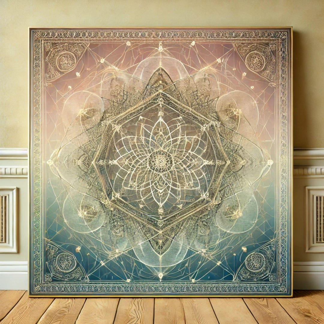Sacred Geometry Digital Wall Art, Mystical Mandala Printable, Spiritual ...