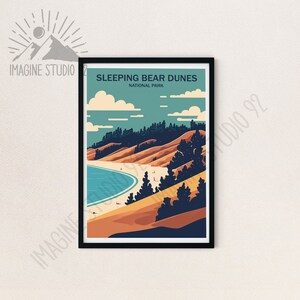 Sleeping Bear Dunes National Park, Sleeping Bear Dunes Art, Sleeping Bear Dunes National Park Poster, Sleeping Bear Dunes Wall Art