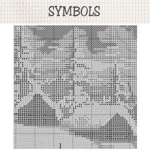Korsstygnsmönster för vinter, snöig tallskog, digital PDF-nedladdning, naturlandskap xStitch bild 7