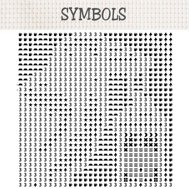 Korpkorsstygnsmönster, gotisk kråka nålsticksdiagram, omedelbar nedladdning bild 8