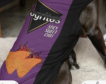 Dog Halloween Costume - Dogrito Spicy Sweet Chili Chips Tank Shirt for Pets Perfect Halloween Pet Outfit Dog Costume Tank Shirt
