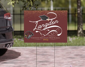 Graduation Yard Sign, Graduation Gift, Graduation Party, Graduation Decor, College Graduate, Custom Yard Sign, Graduate Lawn Sign 2024