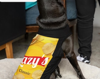 Dog Halloween Costume - Lazy's Classic Potato Chips Tank Shirt for Pets Perfect Halloween Pet Outfit Dog Costume Tank Shirt