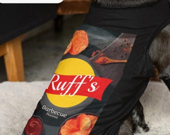 Halloween-kostuum hond - Ruff's Barbecue Chips Tankshirt voor huisdieren Perfecte Halloween-kostuum Tankshirt hondenkostuum