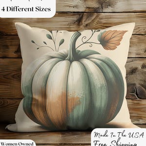Linda acuarela vintage otoño calabaza almohada rústica otoño decoración granja calabaza tiro almohada retro cosecha cojín granja otoño almohada