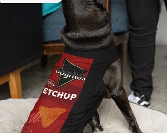 Dog Halloween Costume - Dogrito Classic Ketchup Chips Tank Shirt for Pets Perfect Halloween Pet Outfit Dog Costume Tank Shirt