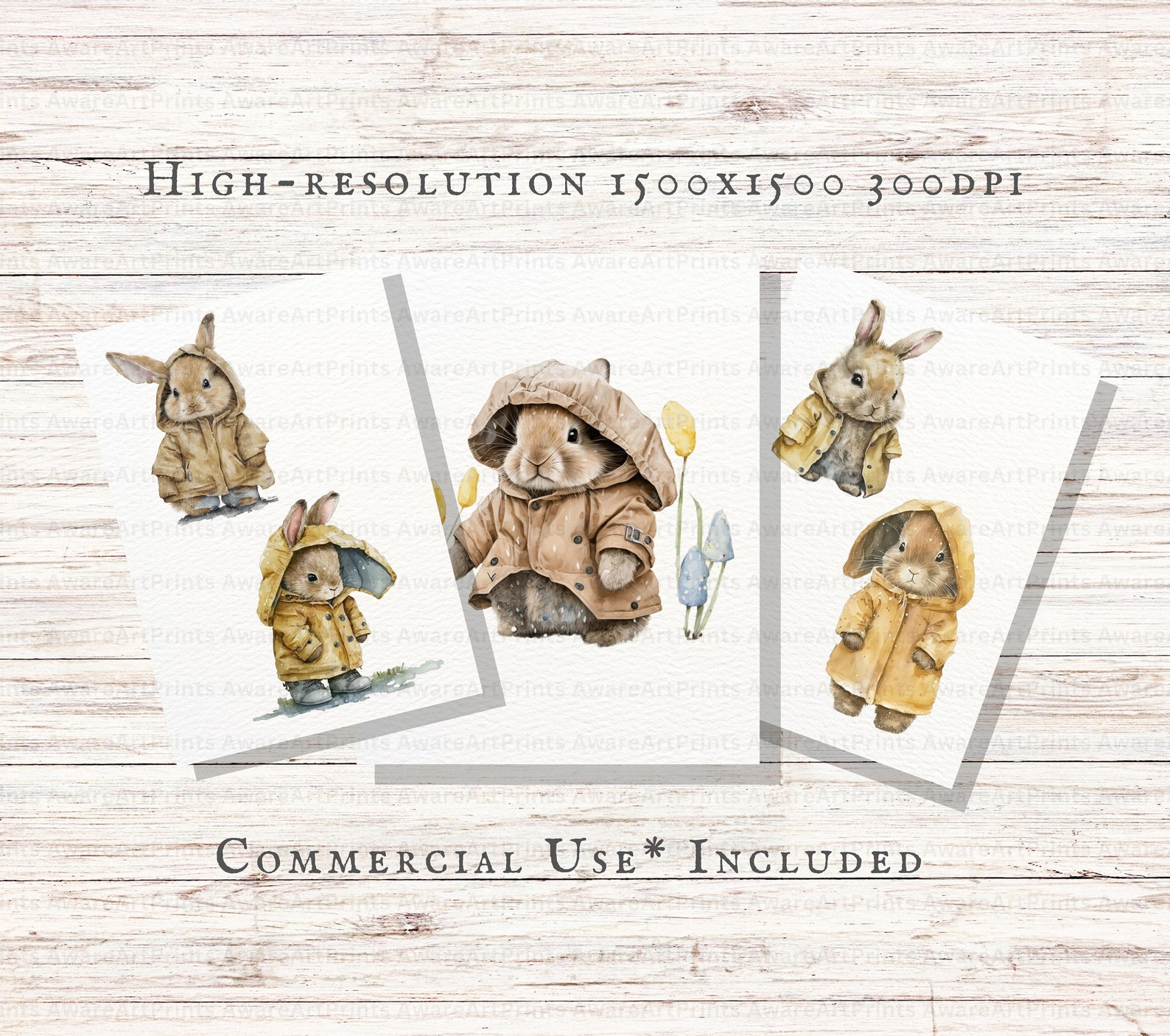 Raincoat Rabbit Raincoat Bunny 20pc PNG & JPEG | Raincoat Bunny PNG | Raincoat Rabbit ...