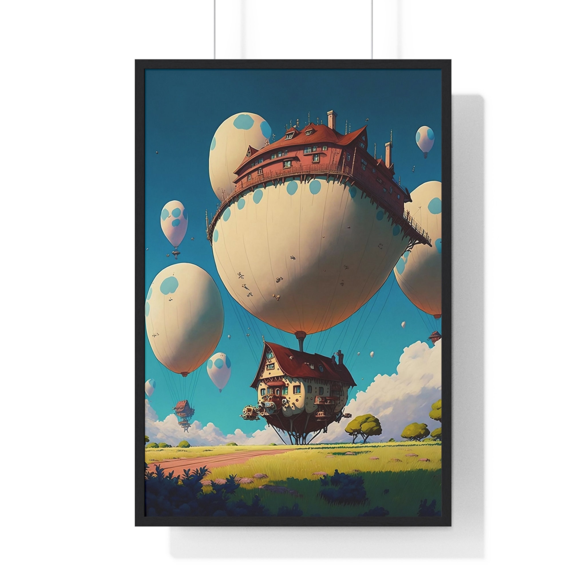 Hot Air Balloon 2pc Digital Wall Art | Ghibli Hot Air