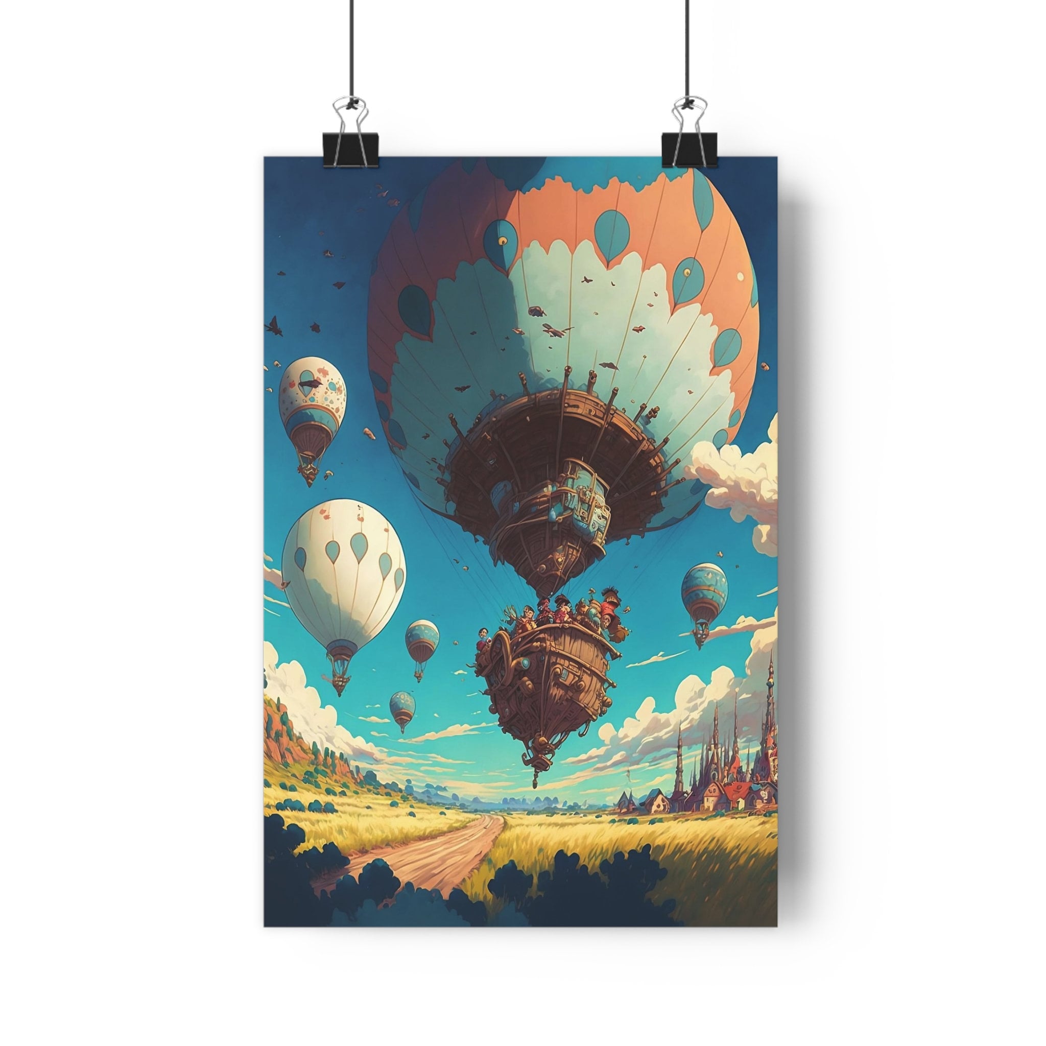 アートポスター アンディ・ウォーホル Hot Air Balloon Hot Air Balloon c.1958 - Andy Warhol Print - Framed Art UK