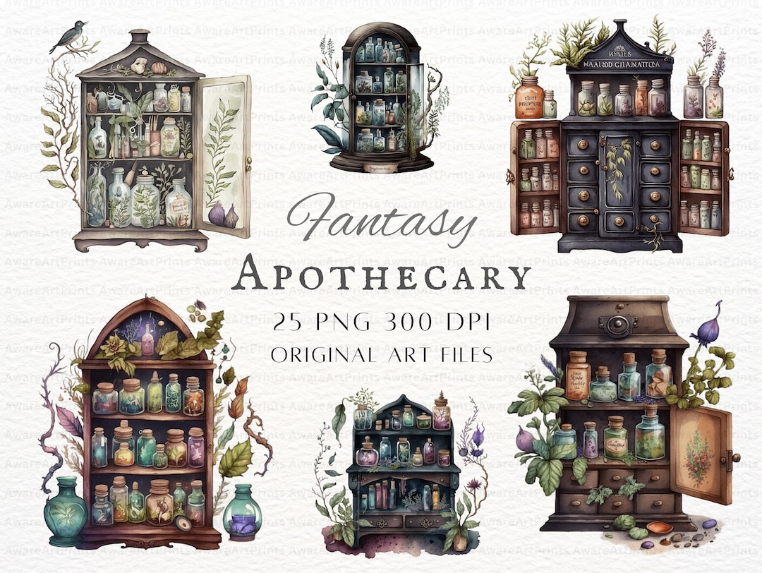 Apothecary Bundle 25pc PNG | Apothecary Commercial Use