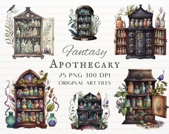 Apothecary Bundle 25pc PNG | Apothecary Commercial Use | Apothecary PNG | Apothecary Clipart | Witch Apothecary Png | Witchy Apothecary Png