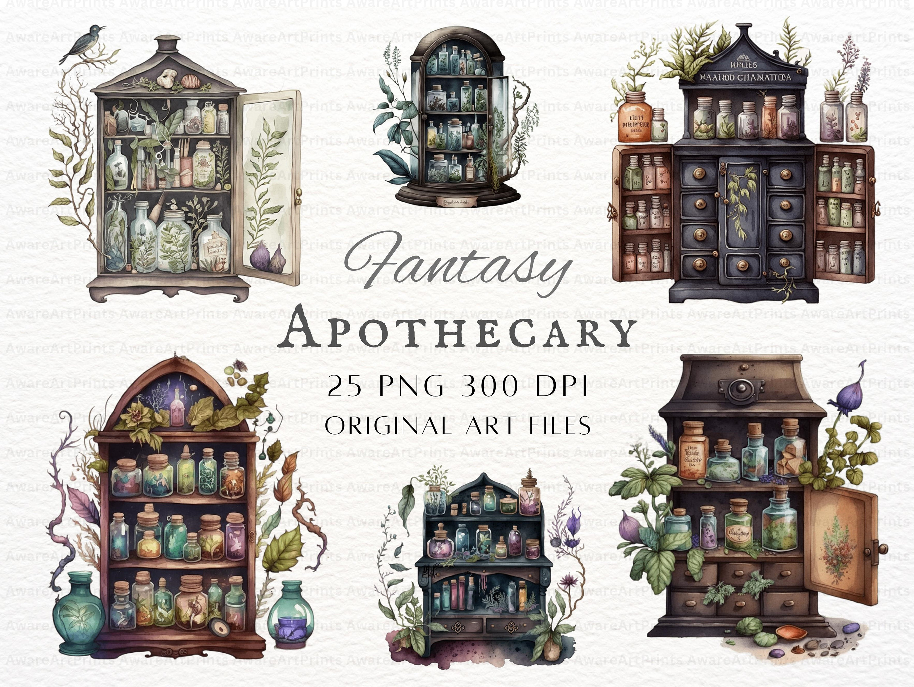 Apothecary Bundle 25pc PNG | Apothecary Commercial Use