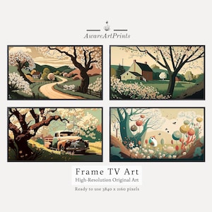 Samsung Frame TV Vintage Art Bundle | Samsung Frame TV Vintage Art | Vintage  Frame Samsung TV | Pastel Art Samsung Frame | Download Set3
