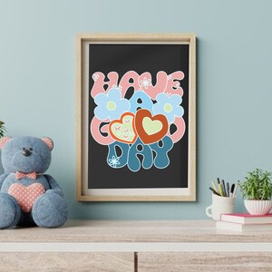 Arte motivacional del corazón de la pared