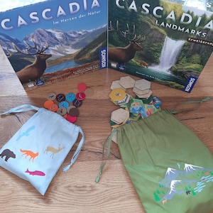 Bag for Cascadia including Landmarks expansion - Board game accessories