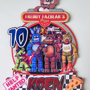 Five Nights At Freddy&#39;s cake topper