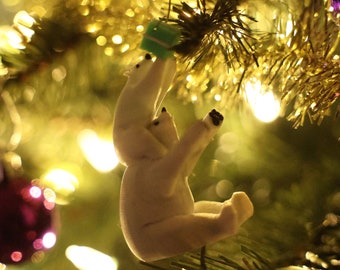 Ornamento natalizio a forma di orso polare / stampato in 3D