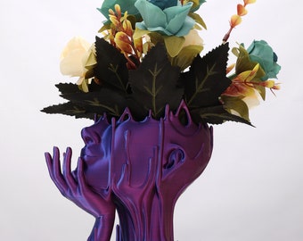 Enigmatic Goddess Face Planter - 3D Printed, Eclectic Home Decor for Succulents