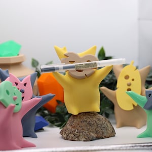 Korok standbeeld potloodhouder | Zelda-geïnspireerd | Gepersonaliseerde kleuren | 3D afgedrukt