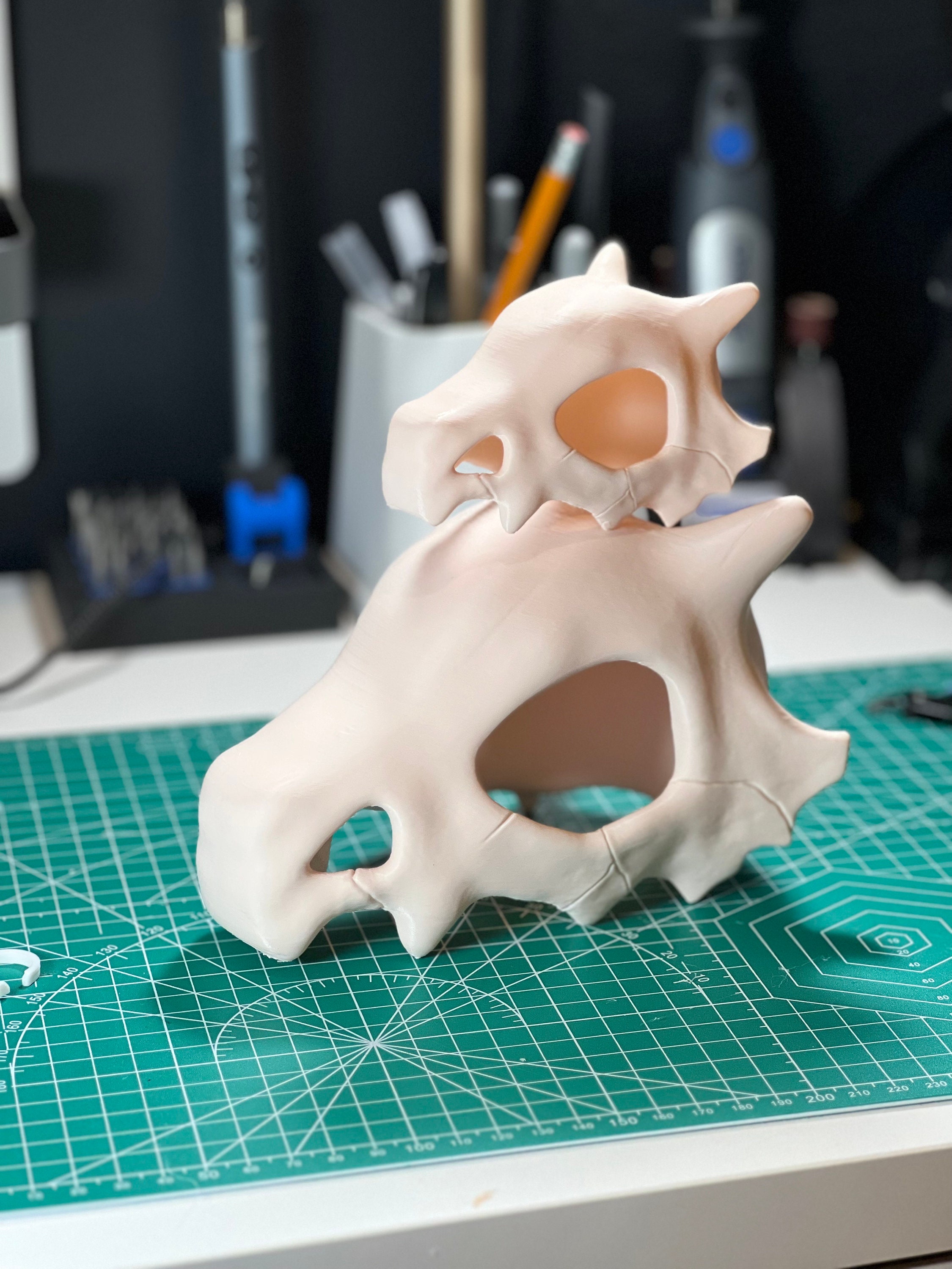 Pokemon Lifelike Cubone Skull and Club Replica | 3D Printed