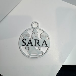 Personalized Name Christmas Ornament | 3D Printed