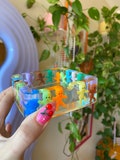 Handmade Clear Baby Figurine Tray: Quirky Trinket Dish