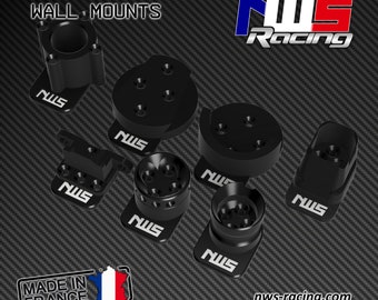 Wall mount support mural volant Sim Racing - Fanatec QR1 & QR2 - NRG - Moza - Simagic - Q1R - Simucube 2 - Thrustmaster - XERO-Play - HRS