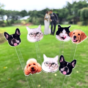 Wedding Pet Stir Sticks,  50 pcs Double-Sided Dog Stir Stick,  Watercolor Acrylic Cocktail Stirrers, Wedding Swizzle,Wedding Drink Stirrers