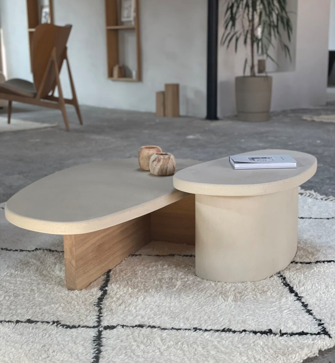 Stunning Solid Stone Nesting Coffee Table Set Etsy UK