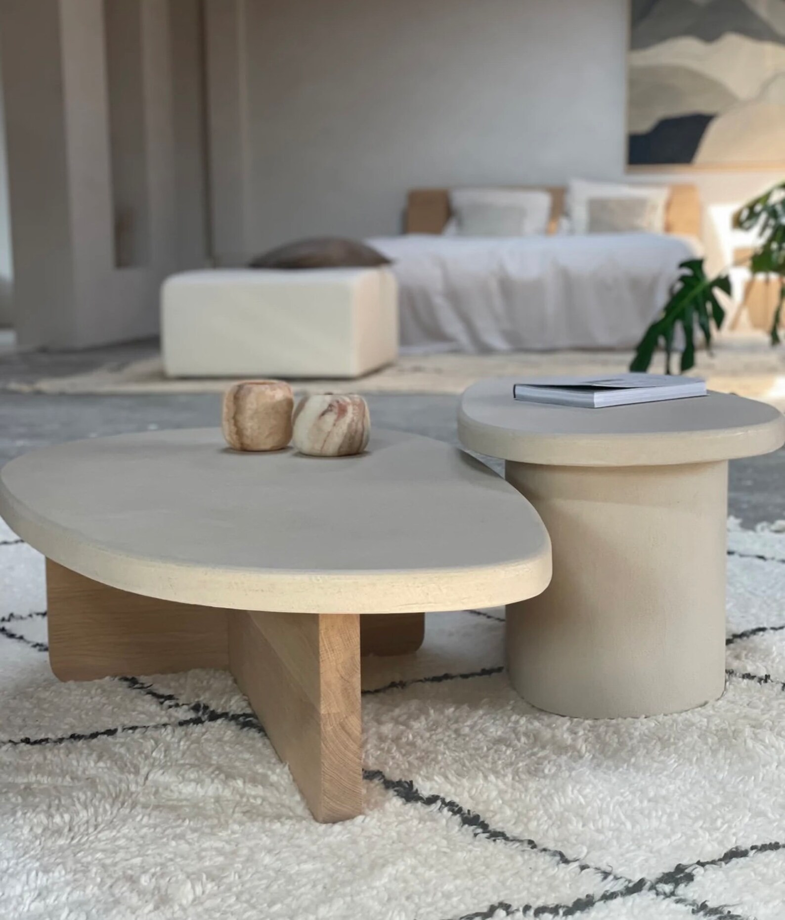 Stunning Solid Stone Nesting Coffee Table Set Etsy UK