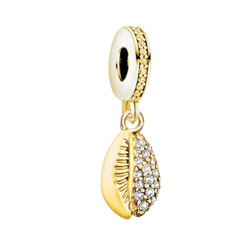 Shell Real Charms Cowrie Seashell Charm Shell Charm Beach Sea Charm European Style Charm ...
