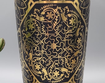 Taza de viaje con aislamiento de doble pared de 20 oz, diseño de mandala con palabras malsonantes, grabado láser en negro y dorado, sin costuras, regalo para sobrina.
